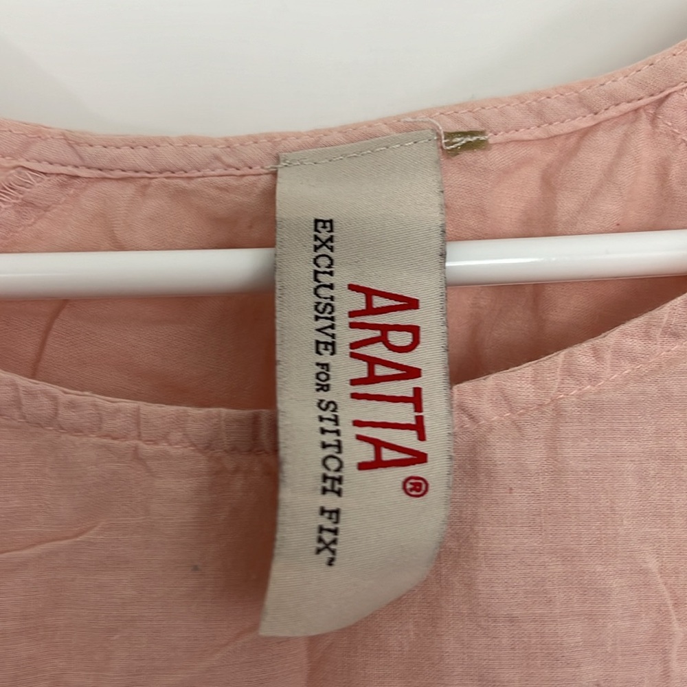 Anthropologie Aratta Medium Pink, Purple Ombre Millicent Split Back Tank Top - Picture 4 of 8